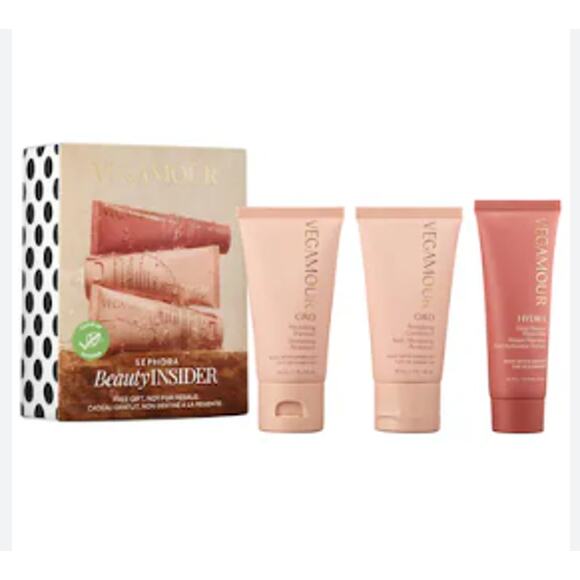 3 x Travel Vegamour Gro Revitalizing Shampoo & Conditioner, Repair Mask Trio Set - Picture 1 of 3